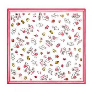 Line Friends Illustration Patterned Handkerchief