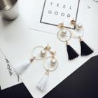 Faux-pearl Tasseled Drop Earrings