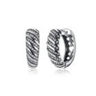 925 Sterling Silver Fashion Elegant Geometric Cubic Zirconia Stud Earrings Silver - One Size