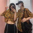 Short Sleeve Zebra Print Sport T-shirt