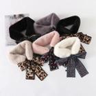 Print Furry Scarf