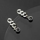 Chunky Chain Sterling Silver Dangle Earring 1 Pair - S925 Silver - Silver - One Size