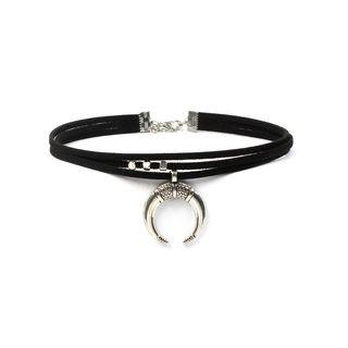 Alloy Pendant Choker (various Designs) Black - One Size