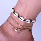 Set: Shell Anklet As Shown In Figure - One Size