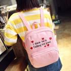 Letter Embroidered Backpack