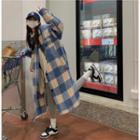 Gingham Check Long Button Coat