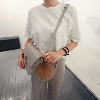 Short-sleeve Brushed-fleece T-shirt