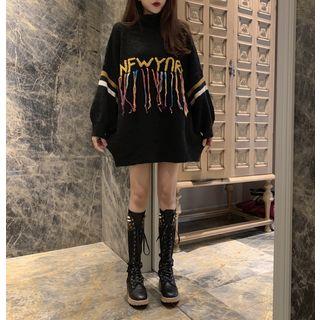 Long-sleeve Oversized Sweater As Shown In Figure - One Size