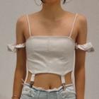 Cold-shoulder Cropped Camisole Top