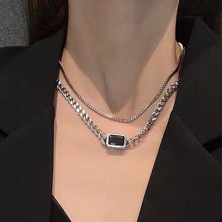 Layered Chain Necklace / Open Ring
