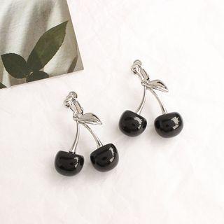 Cherry Acrylic Alloy Dangle Earring