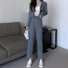 Cropped Blazer / Straight-fit Pants