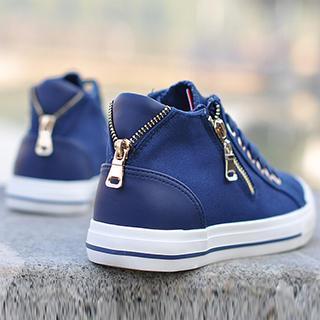 Zip Accent Sneakers
