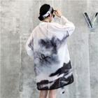 Open Front Printed Jacket