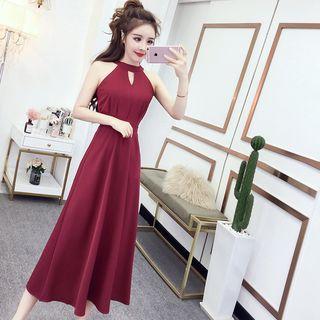 Halter Maxi A Line Skirt