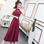 Halter Maxi A Line Skirt