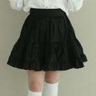 Tiered Monotone Miniskirt