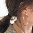 Open Hoop Drop Earring 1 Pair - Gold - One Size