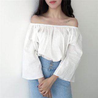 Off-shoulder Bell 3/4-sleeve Top