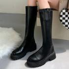 Faux Leather Buckled Tall Boots (various Designs)
