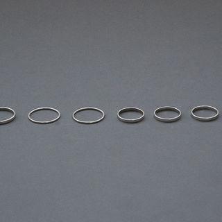 Set Of 9: Metallic Rings
