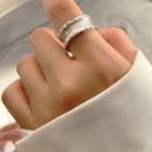 Ruffle Trim Sterling Silver Ring Silver - One Size