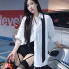 Set: Plain Shirt + Tie Tie - Black - One Size / Shirt - White - One Size