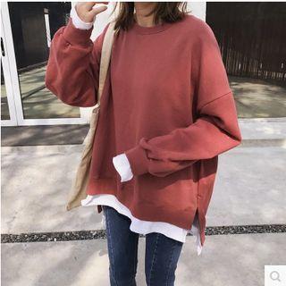 Color-block Plain Top