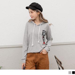 Drawstring Hoodie With Brooch