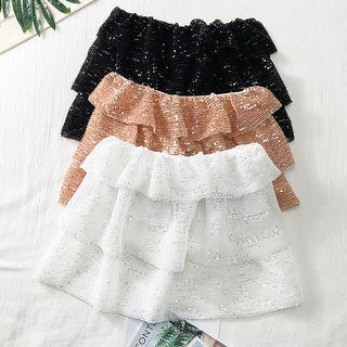 Layered Sequined Tube Top