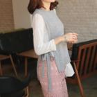 Sleeveless Tie-waist Knit Top