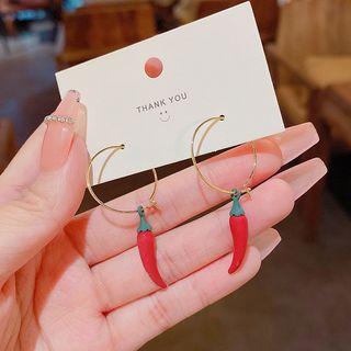 Chili Alloy Dangle Earring 1 Pair - E4345 - Gold - One Size