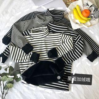 Fleece Lined Turtleneck Long-sleeve Top