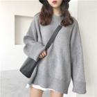 Drop-shoulder Chunky Sweater