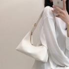 Faux Leather Shoulder Bag Light Off White - One Size
