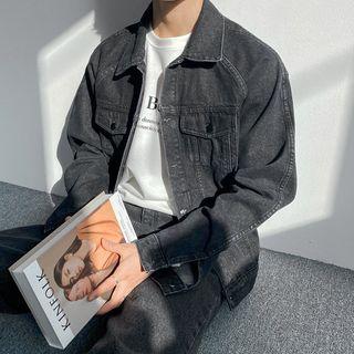 Raglan-sleeve Denim Jacket