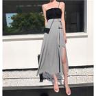 Strapless Top / A-line Midi Skirt