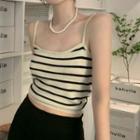 Striped Camisole Top Stripe - Black - One Size