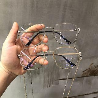 Metal Frame Eyeglasses With Chain
