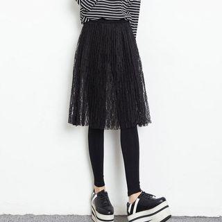 Inset Legging Lace Skirt
