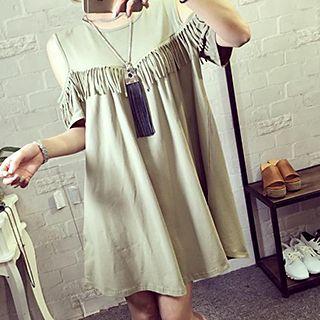 Fringe Shoulder Cut Out Dress