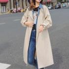 Mock Two-piece Buttoned Long Trench Coat