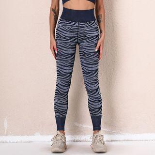 Zebra Print High Waist Yoga Pants