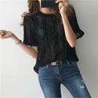 Laced Textured Sheer T-shirt