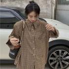 Striped Shirt Shirt - Striped - Brown & Black - One Size