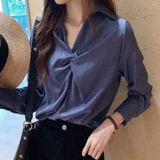 Loose Fit Twist Knot Long Sleeve Top
