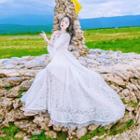 Bell Long-sleeve Lace Dress