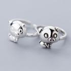 925 Sterling Silver Pig Open Ring