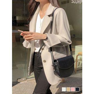Single-breasted Slit-cuff Jacket