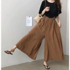 Spaghetti-strap Wide-leg Suspender Pants